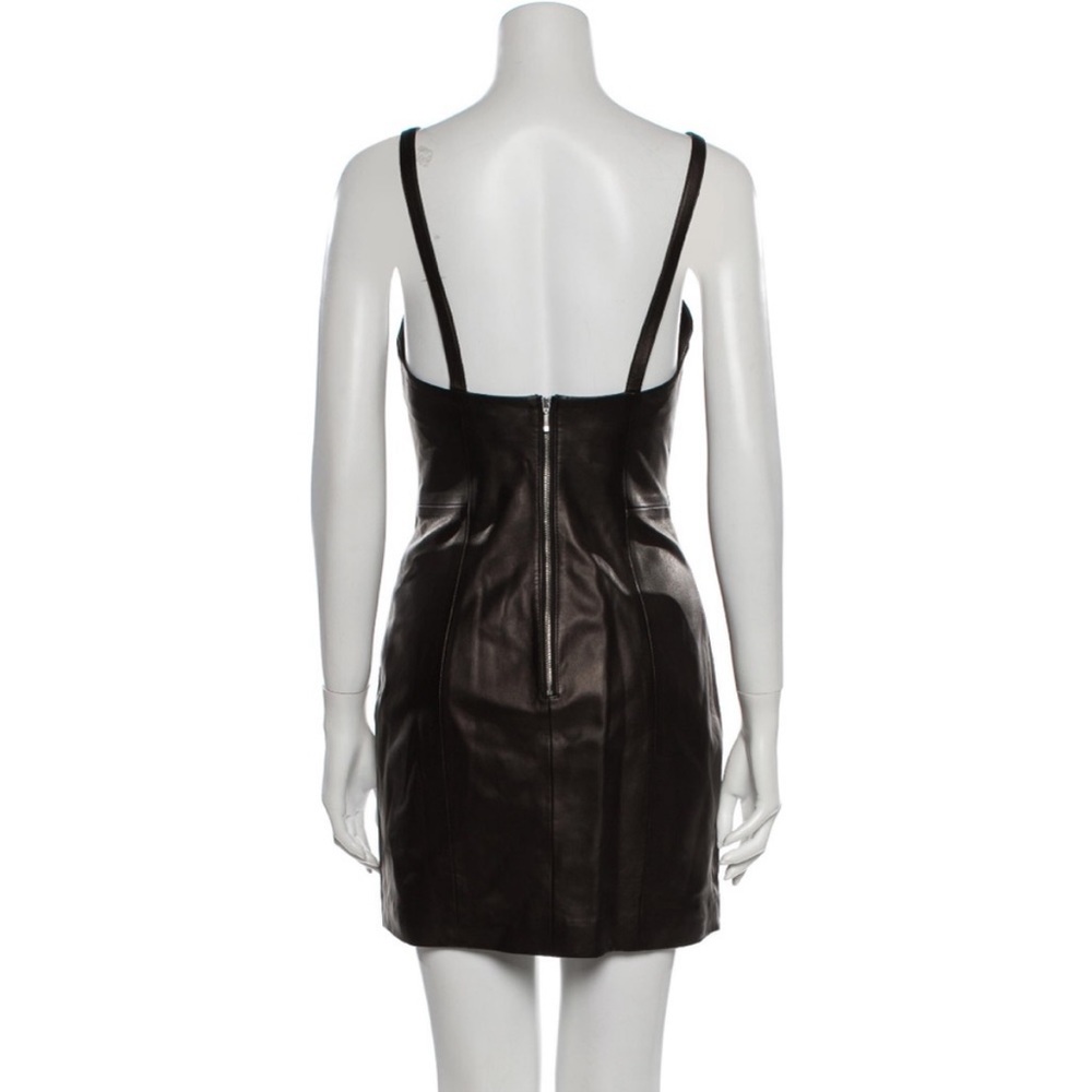 Fleur du mal Bordeaux Lamb Leather Mini Dress - Picture 5 of 13